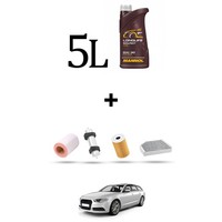 Hoffcar Set Service 4 Filter Und 5L ÖL FüR Audi A6 (C7) 2.0 Tdi 130Kw