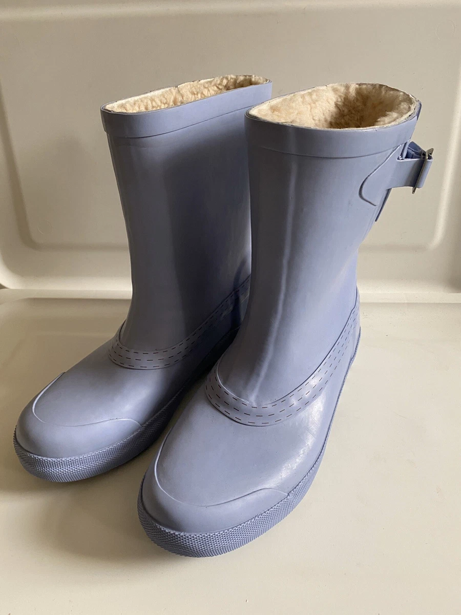 UGG AUSTRALIA ORCAS VIOLET RUBBER RAIN BOOTS WITH SLEEPSKIN UK4 4.5 US 6 EUR37