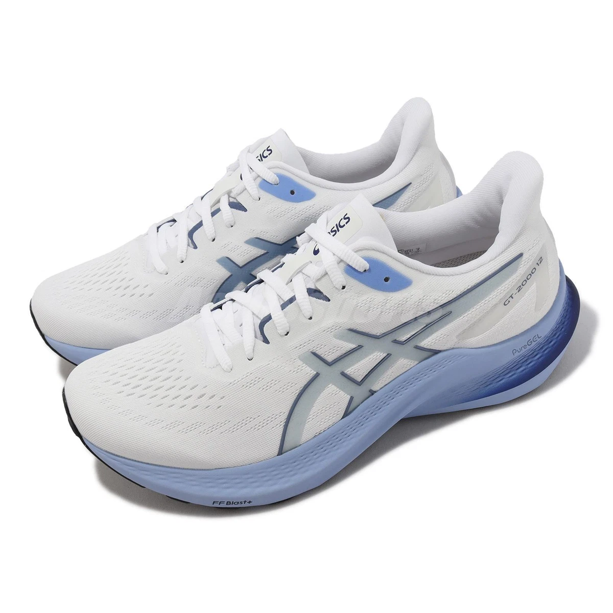 Asics GT 2000 12 Blanco Tormenta Azul Hombre Carretera Correr