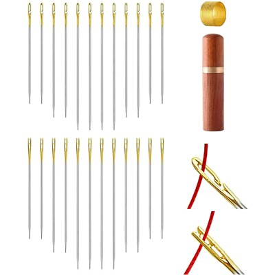 Redamancy Selbsteinfädelnde Nadeln Set   48 Stück, 3 Größen für DIY Projekte