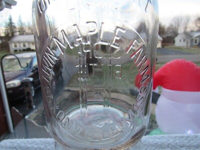TREQ Milk Bottle Twin Maple Farm Dairy Saxonville MA MIDDLESEX COUNTY