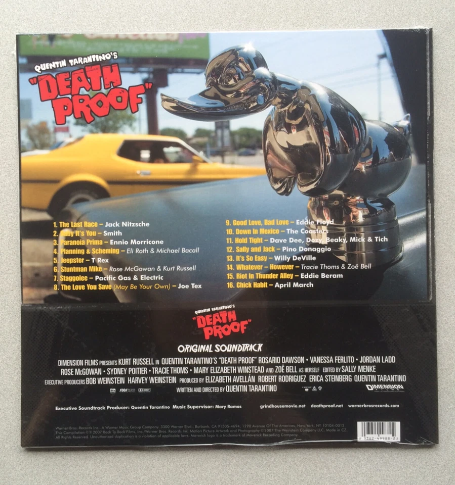 DEATH PROOF Soundtrack LP 2015 Vinyl TARANTINO RARE NEW SEALED Morricone, T Rex - Image 2 of 4