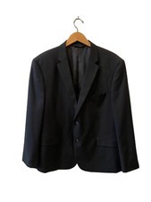 Caravelle Blazer Sports Coat Jacket Black Mens Size 46 S Excellent Condition