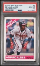 OZHAINO (OZZIE) ALBIES 2015 Topps HERITAGE MINOR LEAGUE #4 PSA 10 GEM MINT QTY