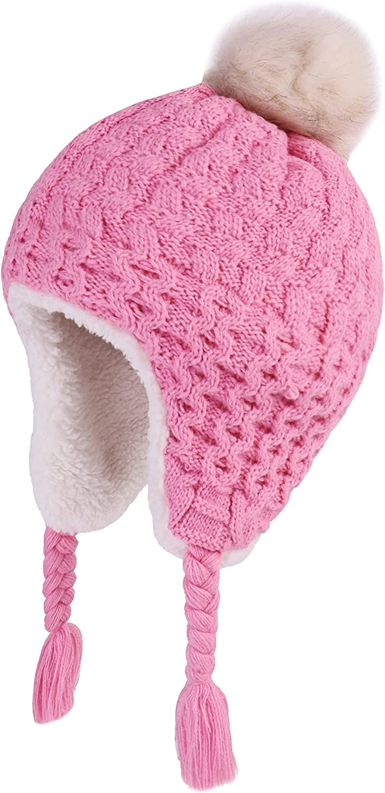 Toddler Kids Infant Winter Hat Knitted Warm Fleece Lined Beanie