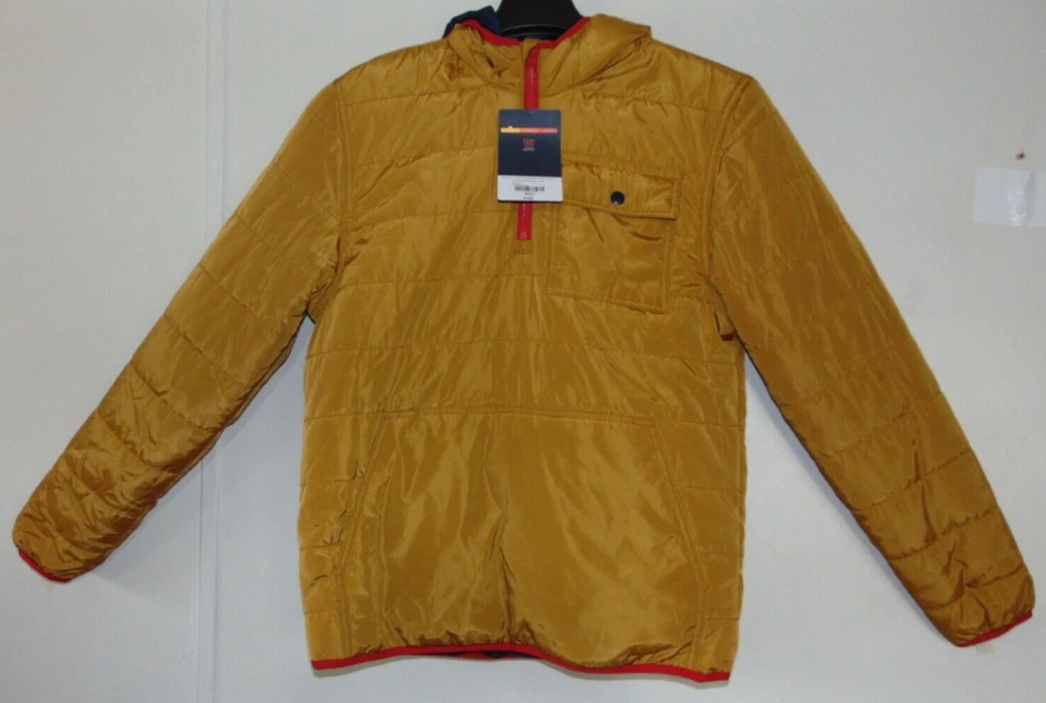 Chaqueta con Capucha Acolchada Peso Medio Resistente al Agua Pequeña St. John's Bay 1/4 Cremallera para Hombres Foto 4 de 4