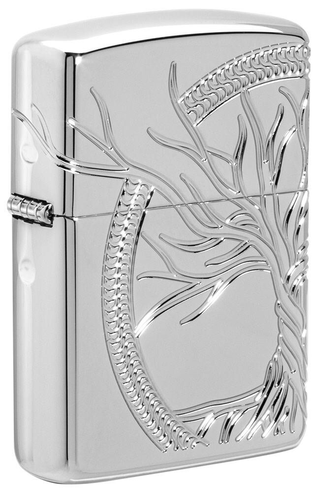 Zippo The Tree of Life Multi Cut Armor&reg; High Polish Sterling Silver 49552