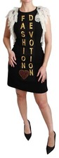 DOLCE & GABBANA Dress Black Fashion Devotion Sheath Mini IT38/ US4/ XS RRP $4300
