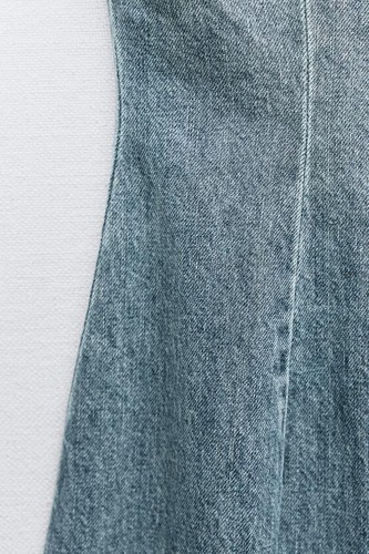 VESTIDO MIDI DENIM ZARA TRF NUEVO CON ETIQUETAS S 2569 - Imagen 5 de 10