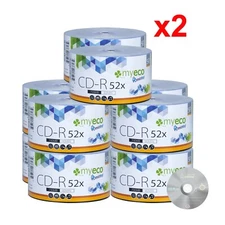 1000 Pack MyEco CD-R CD 52X 700MB 80Min Economy Logo Blank Recordable Media Disc
