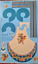 Daisy Kingdom Amys Aprons Retro Fruit 9016 Fabric Pattern Preprinted Panel Uncut