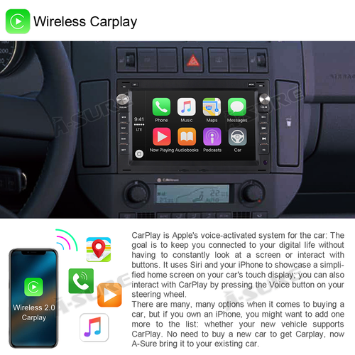 Android 14 Stereo Carplay 32G Sat Nav For VW Golf 4 MK4 Passat B5 T5 Transporter - Picture 6 of 10