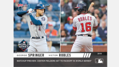 2019 TOPPS NOW WORLD SERIES PREVIEW CF CARD GEORGE SPRINGER VICTOR ROBLES #WSM-7