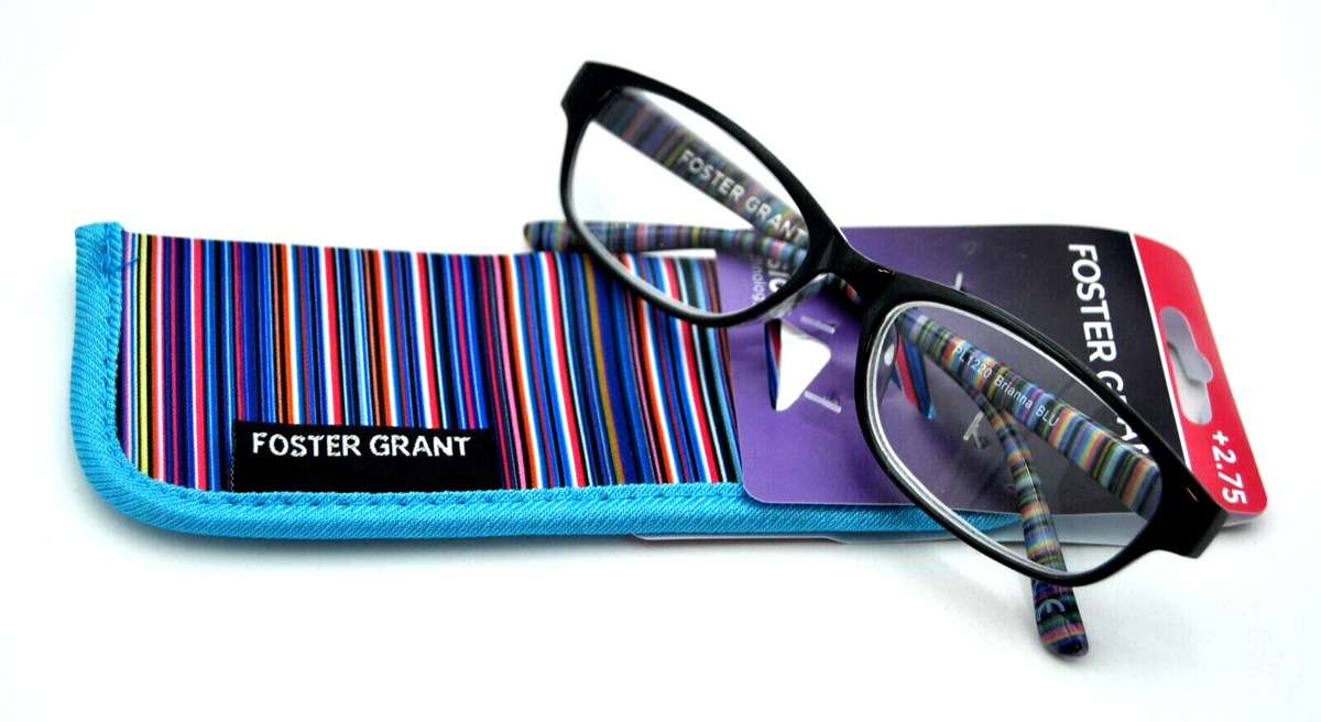 Foster Grant Women's Rainbow Stripe Reading Glass With Case, Brianna