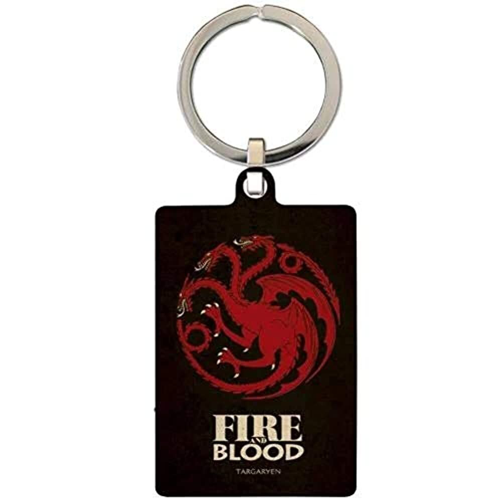 Game Of Thrones MK38826C Targaryen Premium Steel Licensed Keychain-Keyring