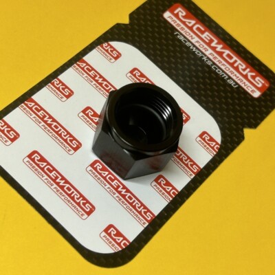 Raceworks RWF-820-08BK 8AN JIC Female Swivel Flare Cap - Black Anodized Aluminum 5 thumbnail image