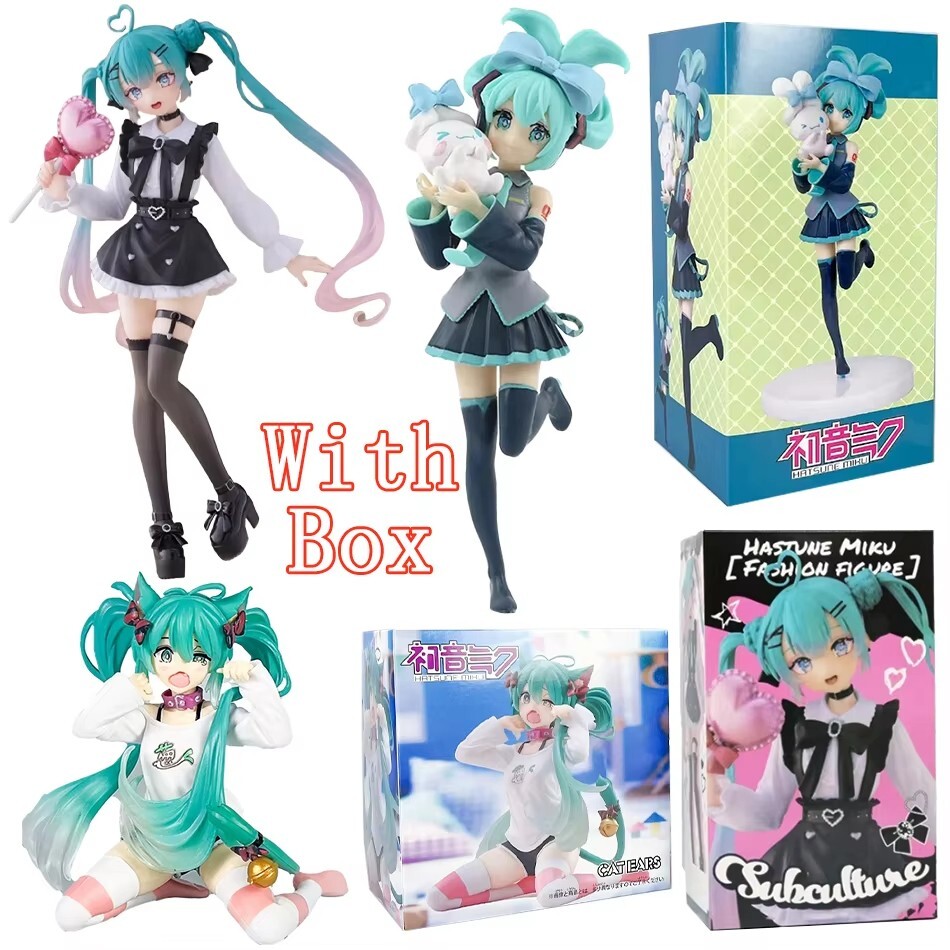 Figura Anime Hatsune Miku x Cinnamoroll 20CM Kawaii Modelo Coleccionable Regalo