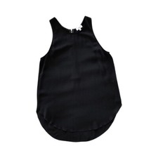 Aritzia Wilfred Black Sleeveless Zipper Blouse Size Medium