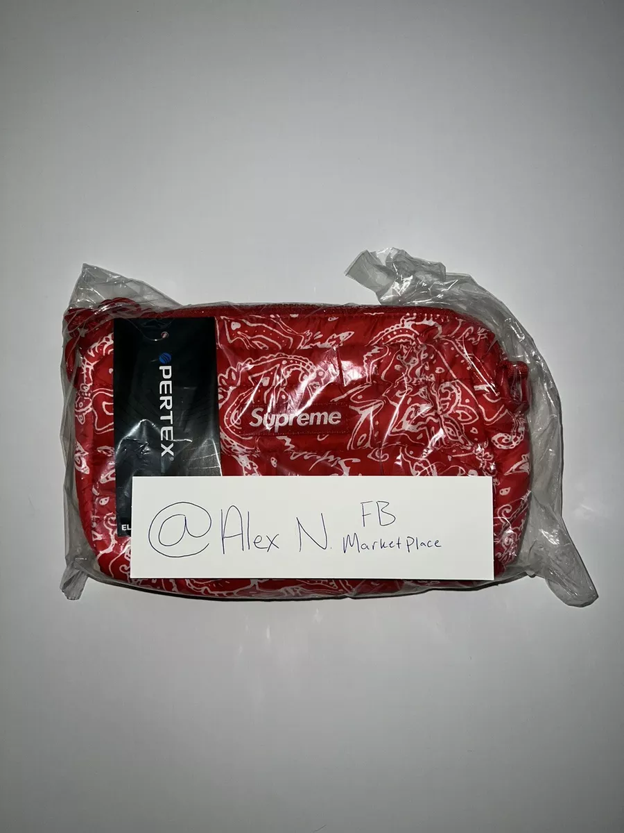 Supreme Small Puffer Bag Red Paisley