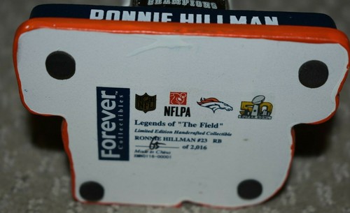 DENVER BRONCOS RONNIE HILLMAN #23 SB 50 NFL BOBBLE HEAD RING SERIES 65/2016 - Picture 8 of 8
