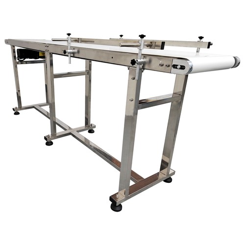 6.88ft Longer PU Conveyor Belt 7.8" Wide Food Grade Flat Conveyor w/ 3pcs Legs - Picture 22 of 24
