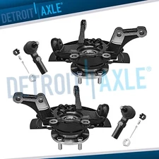 Front Steering Knuckles Wheel Hub Bearings Outer Tie Rod Ends for Nissan Altima