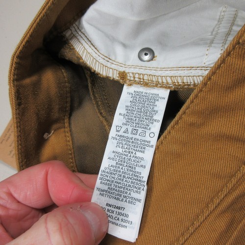 prAna womens solid brown Kara Organic Cotton slim jean 8x34 NWT - Picture 5 of 8