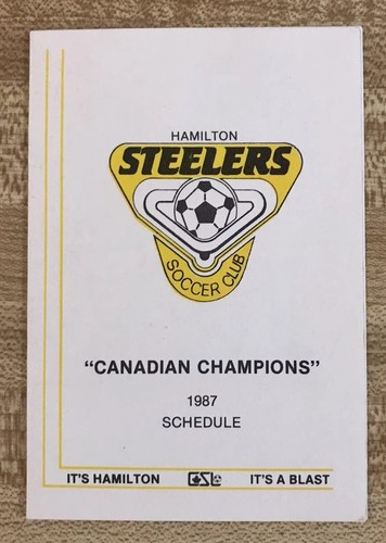 1987 Hamilton Steelers Soccer Schedule Canadian Champions - 第 1/3 張圖片