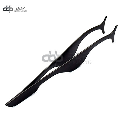 Natural False Eyelashes Stainless Steel Magnetic False Eyelash Tweezers Black
