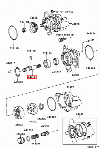 Genuine LandCruiser 80 105 Series 1HD 1HZ Power Steering Pump Shaft - Picture 3 of 20