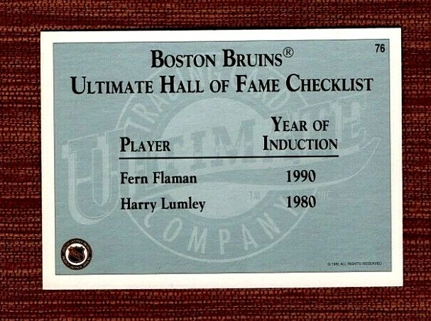 1991-92 Ultimate Original Six #76 Fern Flaman Autographed Bruins Card JSA LOA - Image 3 of 3