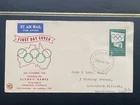 Australia 1955 Melbourne Olympics 2/- Green on WCS First Day Cover FDC to UK