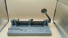 Vintage Wilson Jones Hummer Heavy Duty Metal Adjustable 3 Hole Punch - TESTED