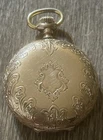 Antique Elgin 14k Solid Gold Ladies Pocket Watch Full Hunter Runs Not Scrap