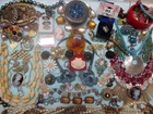 Jewelry Lot 60p Crown Trifari 925 Coach M.Mosaic+ Locket Brooches Rings+ vtg-Now