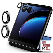 2 Set for Motorola Razr 40 Ultra/ 50 Utra Camera Lens Protector, Black