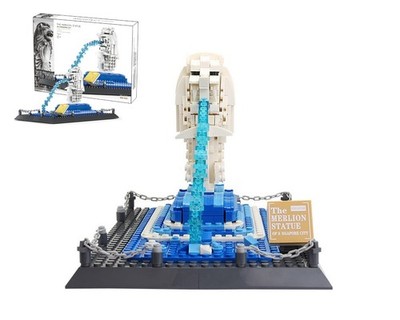 WANGE Singapore Merlion Building Blocks Set 503pcs Architecture Model Toy Kids 6
