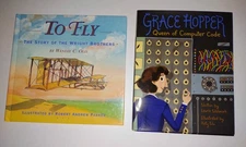 Book Lot(2)-Grace Hopper: Queen of Computer Code; To Fly, Story Wright Brothers