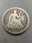 1854 Seated Liberty Silver Half Dime w Arrows #1019