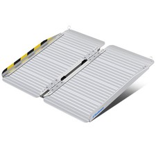 2 Foot Portable Folding Aluminum Wheelchair Ramp Non Slip