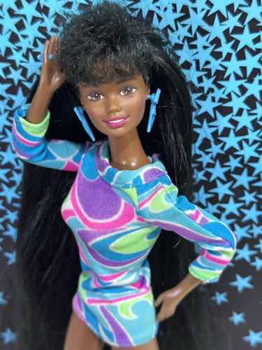 Barbie Afroamerikanische Puppe + Totally Hair Kleid ~ super lange Haare 🔵🟡🟣🟢 - Bild 8 von 24