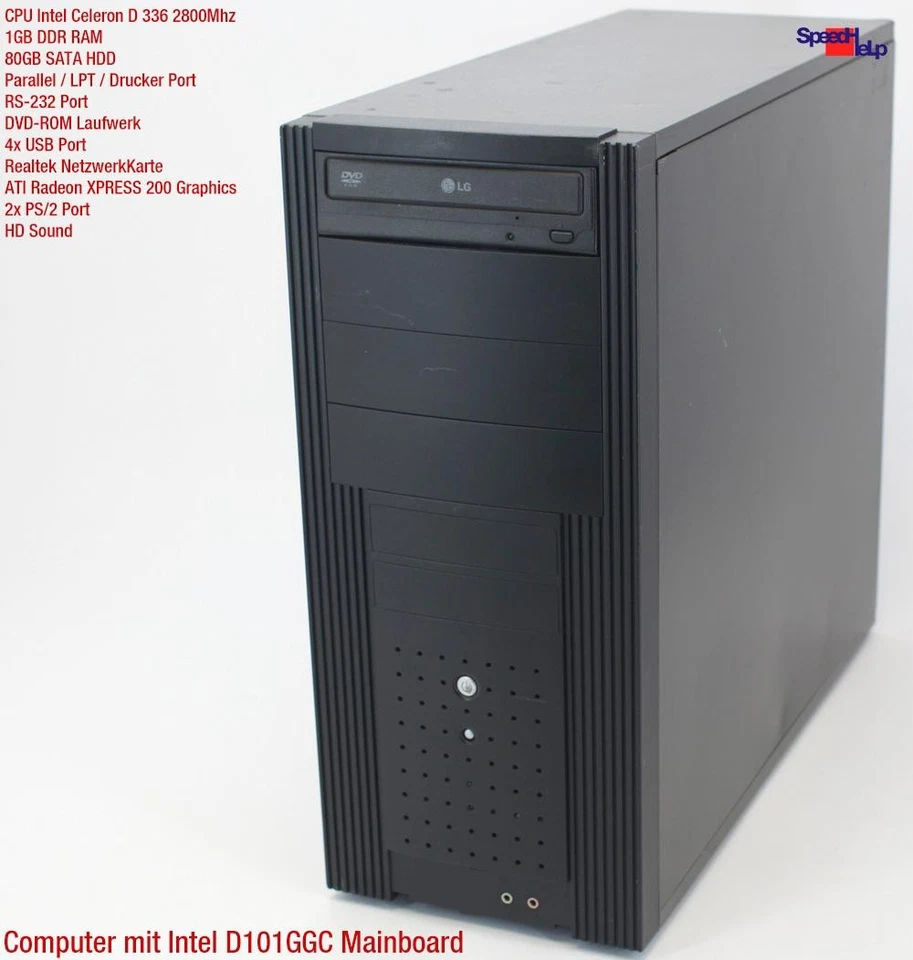 Computer Desktop Intel Board D101GGC Computer PC Parallel LPT Port Windows XP OK - Image 2 of 4