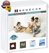 Queen Waterproof Mattress Protector,Pee and Liquid Proof Cover for Pets, Elderly