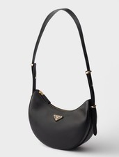 Prada Crescent Shoulder Bag Black, Gold Hardw...