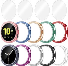 10 4 Pack Bling Case for Samsung Galaxy Watch 8 40mm with Tempered Glass Protect