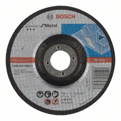| Bosch Trennscheibe gekröpft Standard for Metal A 30 S BF, 125 mm, 2,5 mm