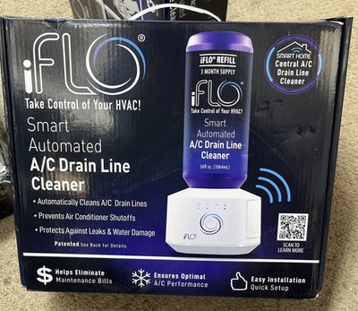 iFLO Smart Automated A/C Drain Line & Drain Pan Cleaning System for Home Repair