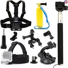 Head Mount Chest Mount Selfie Stick Compatible with Gopro Hero 13 12 11 10