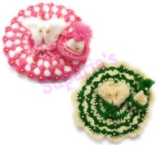 Laddu Gopal Woolen Dresses Fancy Moti Design for Winter Season Pack of 2 CA