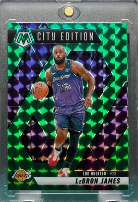 lebron james rare card LEBRON JAMES RARE MOSAIC GREEN REFRACTOR PRIZM SPORTS CARD LAKERS MINT